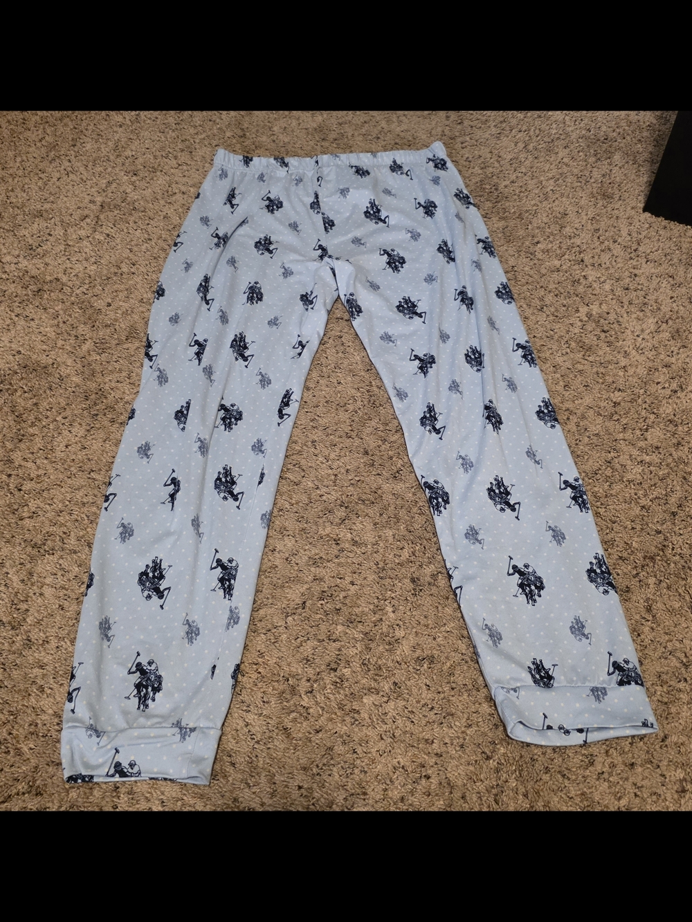 U.S. Polo Assn. Light Blue and Navy Printed Lounge Pants XL